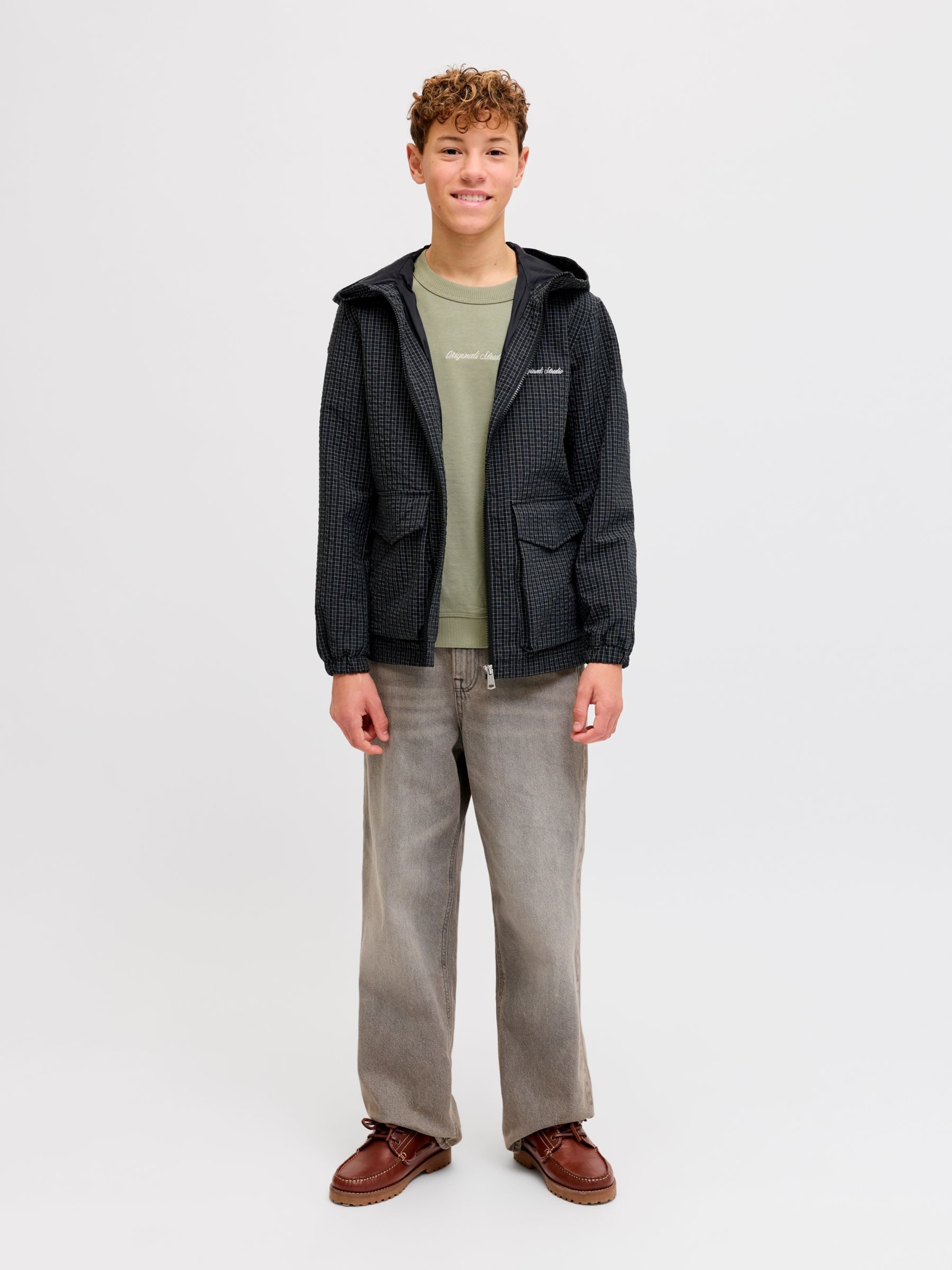 Jack & Jones Junior Толстовка в пастельно-зеленом цвете — фото 4
