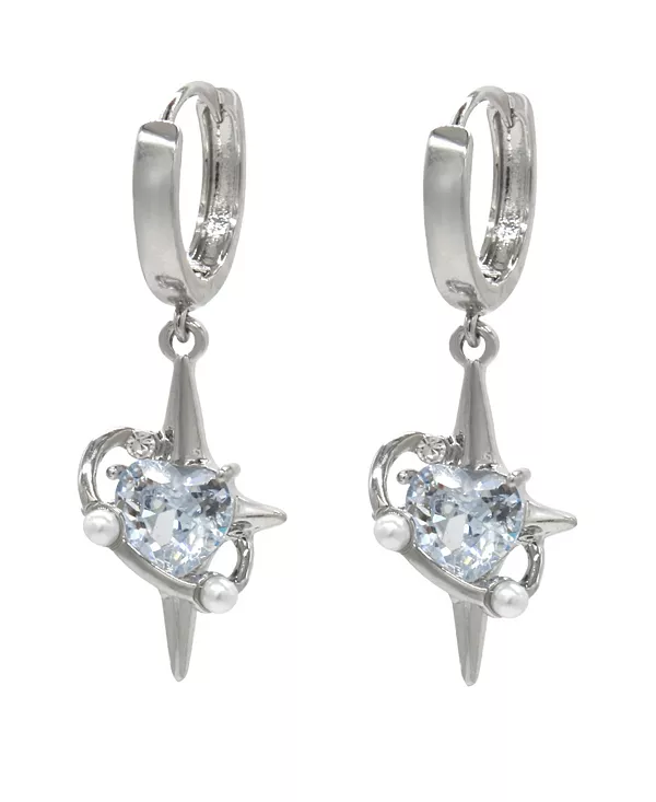 

Серьги Huggie с подвеской в виде жемчужных блесток 1,3 дюйма Velvet Luna, silver