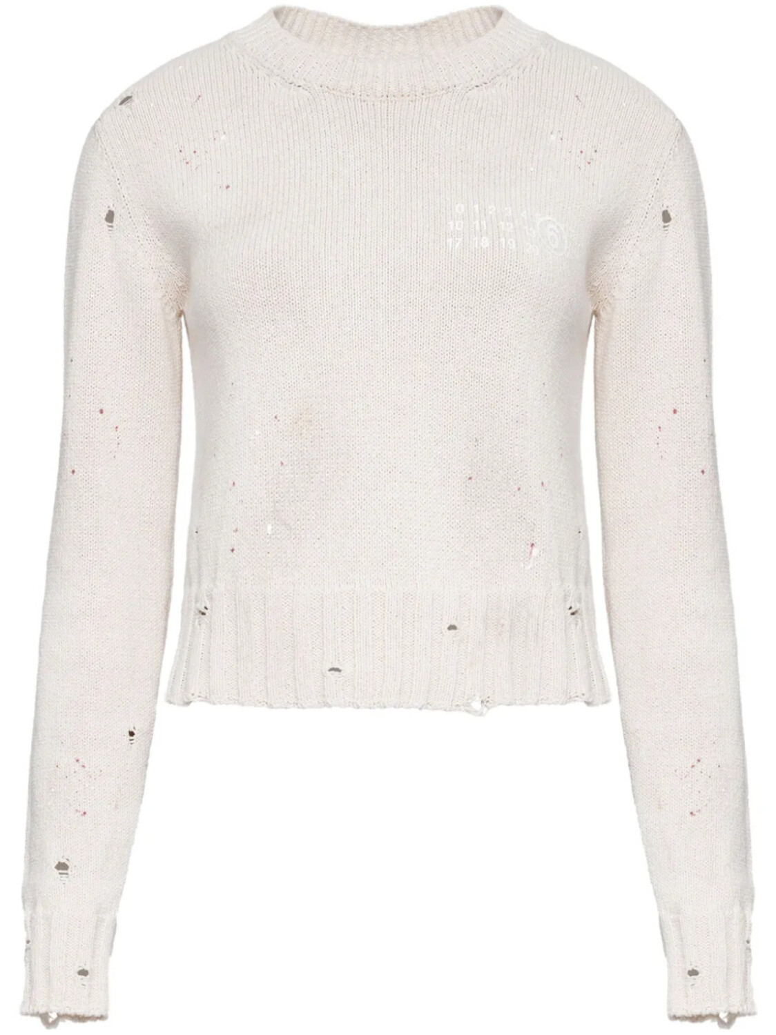 

MM6 Maison Margiela свитер с круглым вырезом, нейтральный