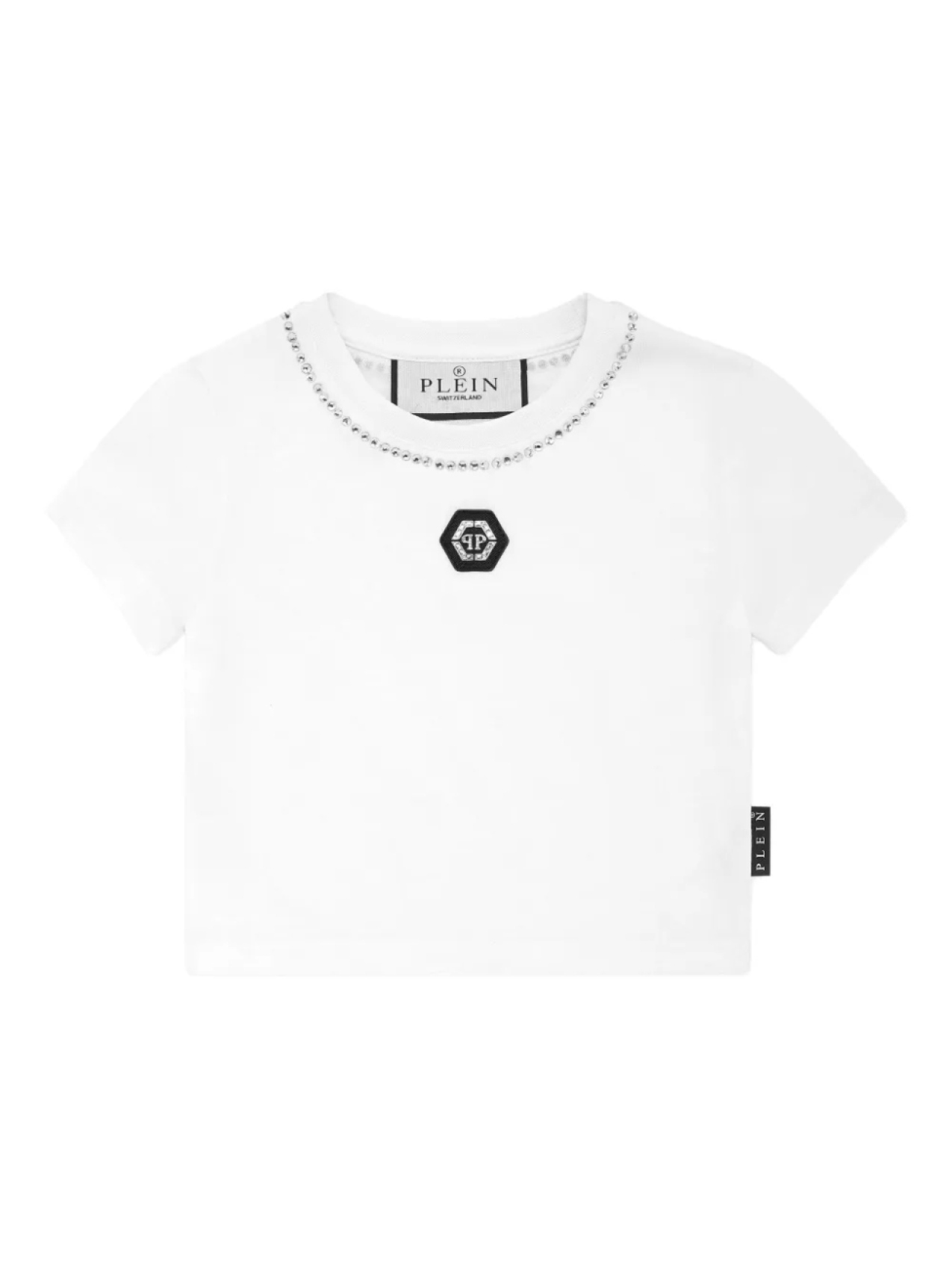 

Укороченная футболка Philipp Plein Strass, белый