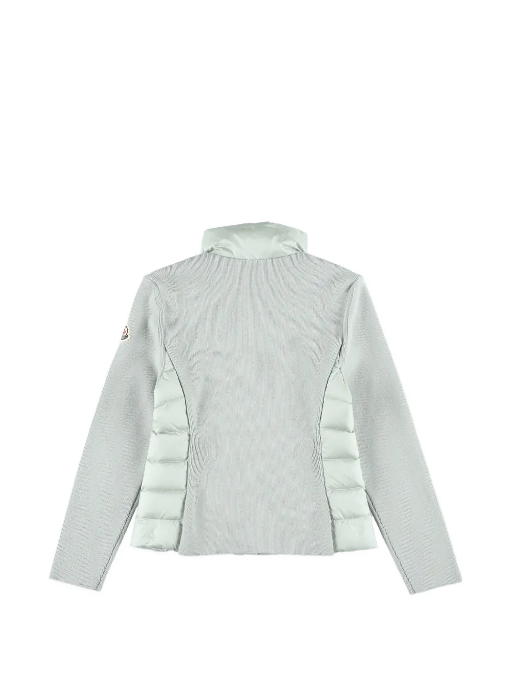 Стеганый кардиган на молнии Moncler Enfant, серый — фото 2