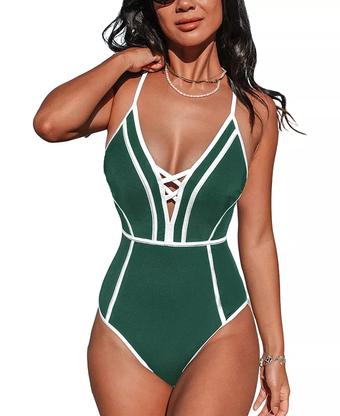 

Женский купальник-боди с глубоким V-образным вырезом, утягивающий и моделирующий фигуру Cupshe