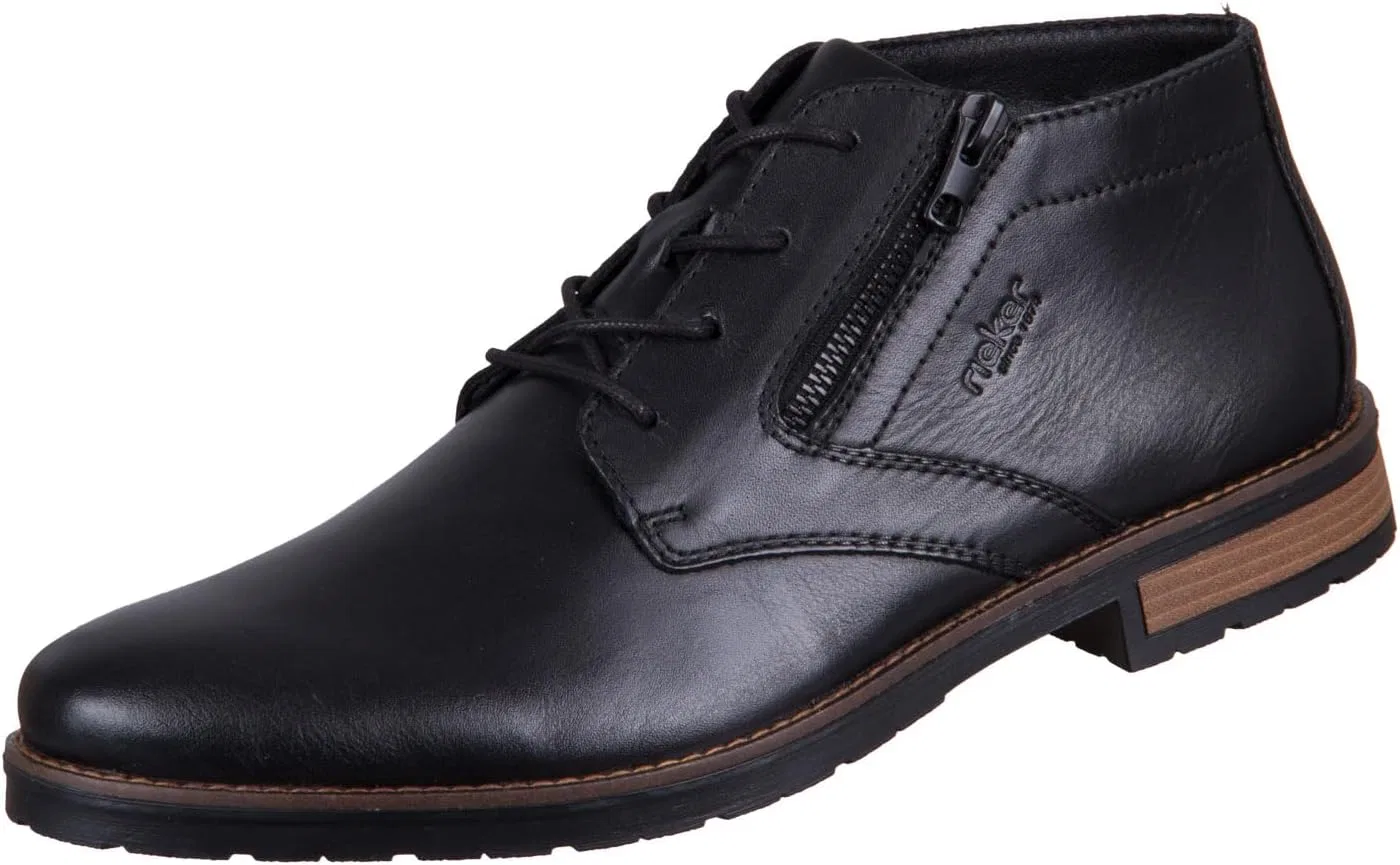 Мужские ботинки Rieker 14609 на шнуровке, Black