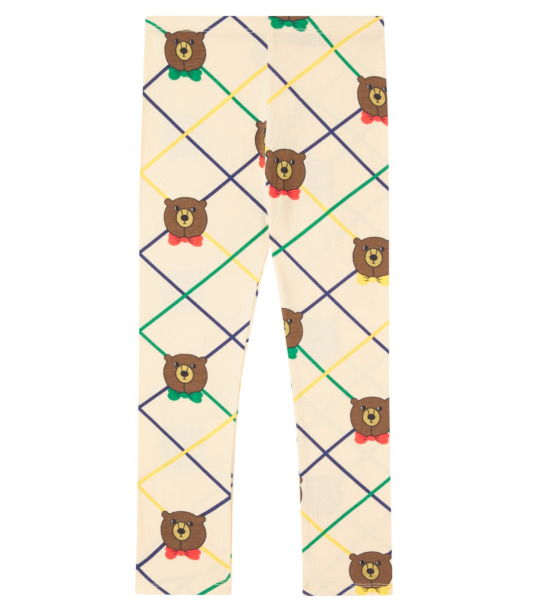 

Леггинсы из хлопчатобумажного трикотажа с принтом Mini Rodini, Off-White