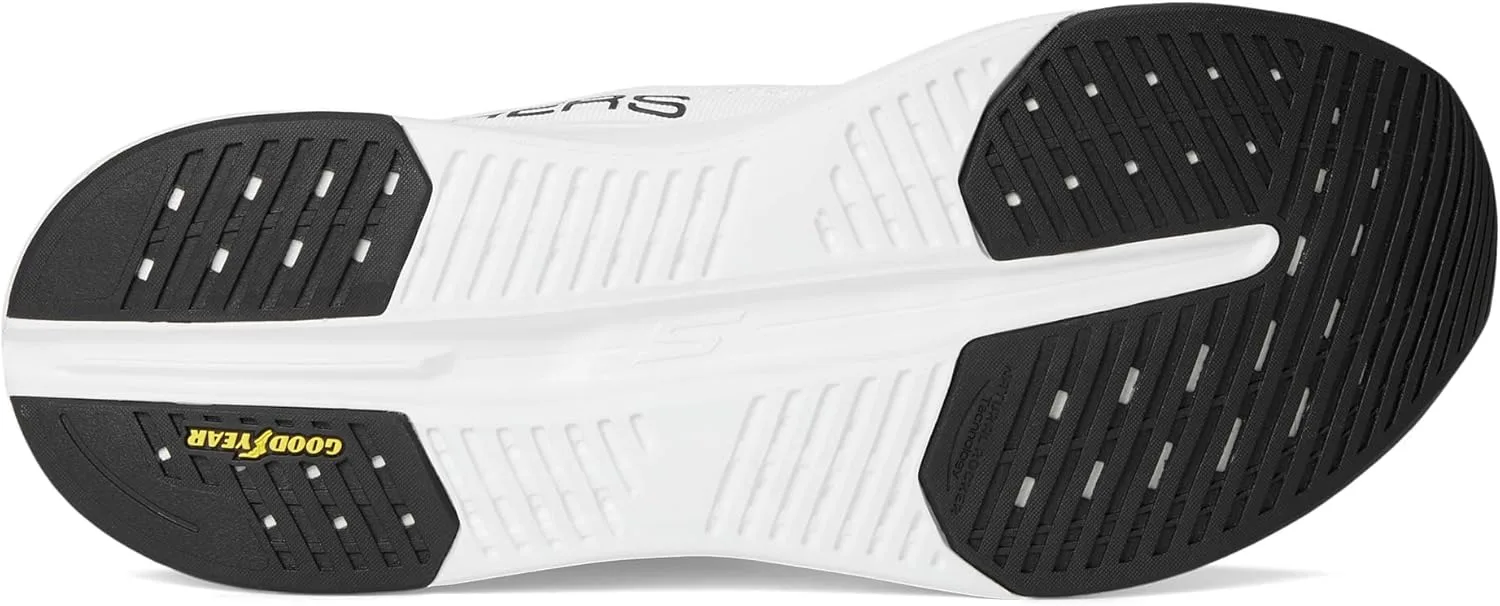 Мужские слипоны Skechers Max Cushioning Glide Step Advert Hands Free, белый/черный — фото 4