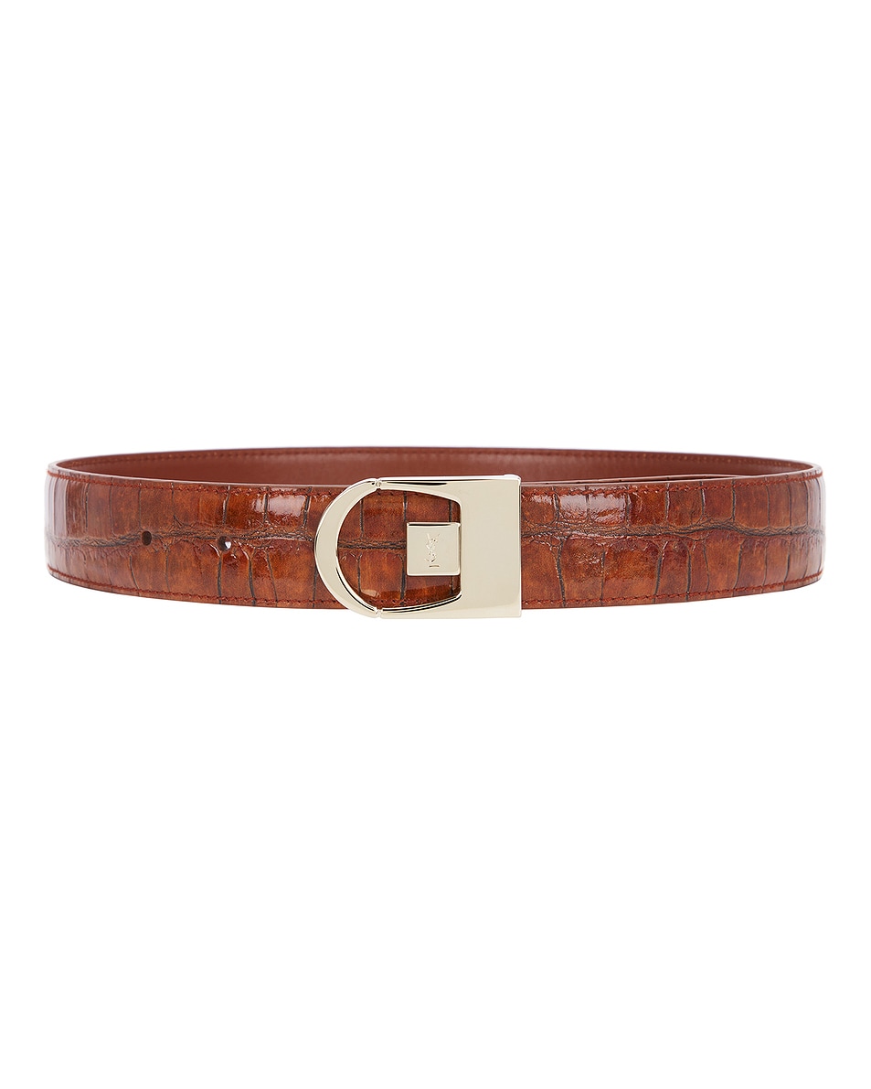 

Ремень Reversible Belt Saint Laurent, Vegetal Brown & Dark Wet Clay