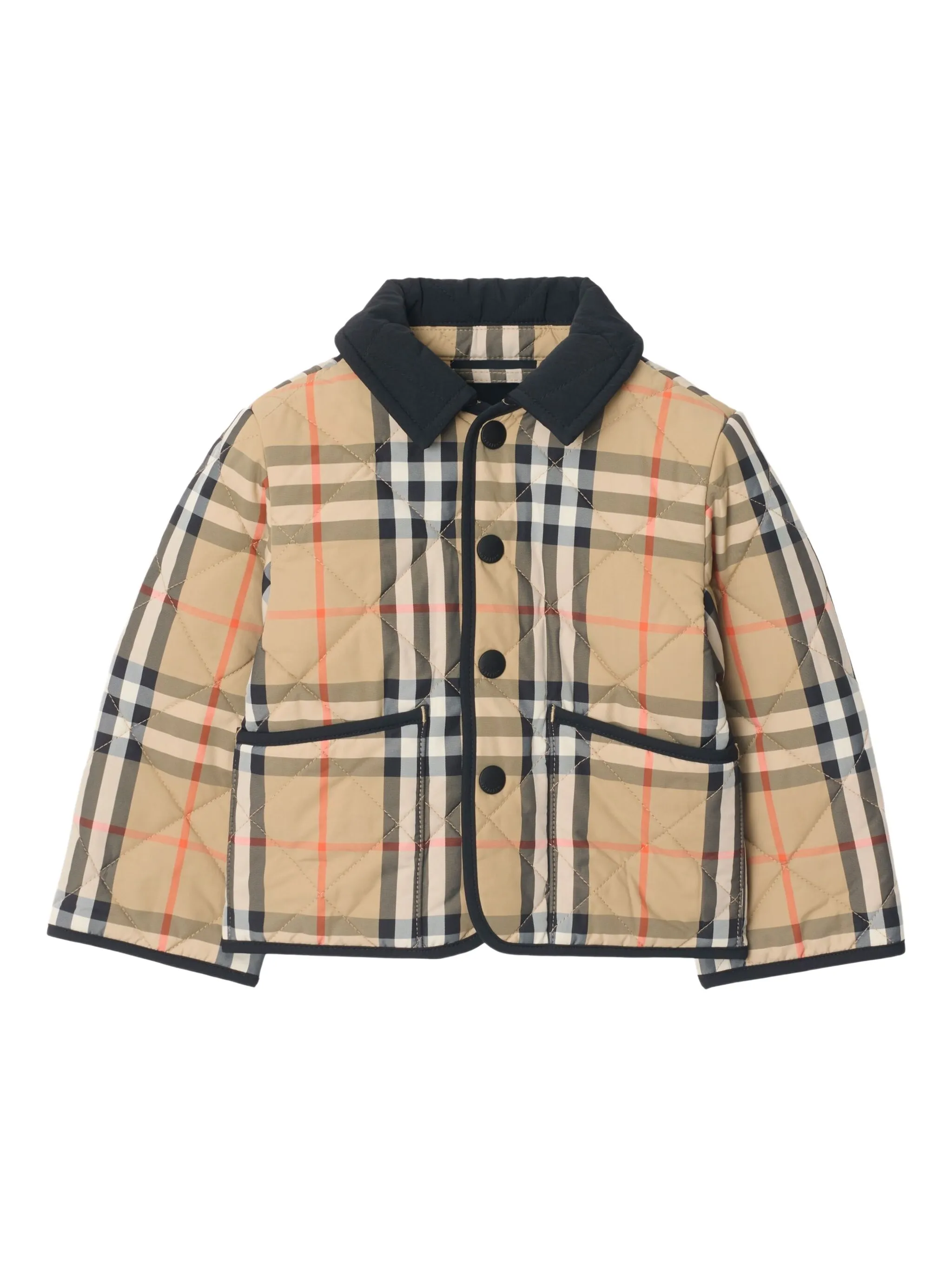 

Стеганая куртка в клетку Burberry Kids, бежевый