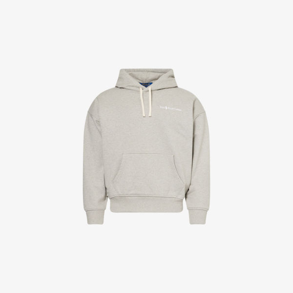 

Хлопковая худи с вышитым логотипом и карманом-кенгуру Polo Ralph Lauren, цвет dark sport heather