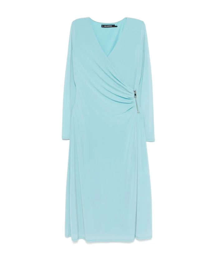 

Платье-Халат с застежкой-молнией Karl Lagerfeld, синий