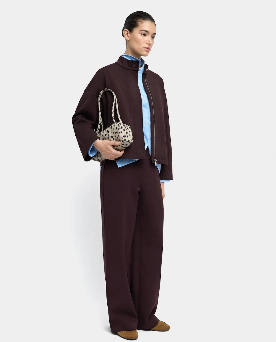 

Женские трикотажные прямые брюки с эластичным поясом Parfois, бордовый