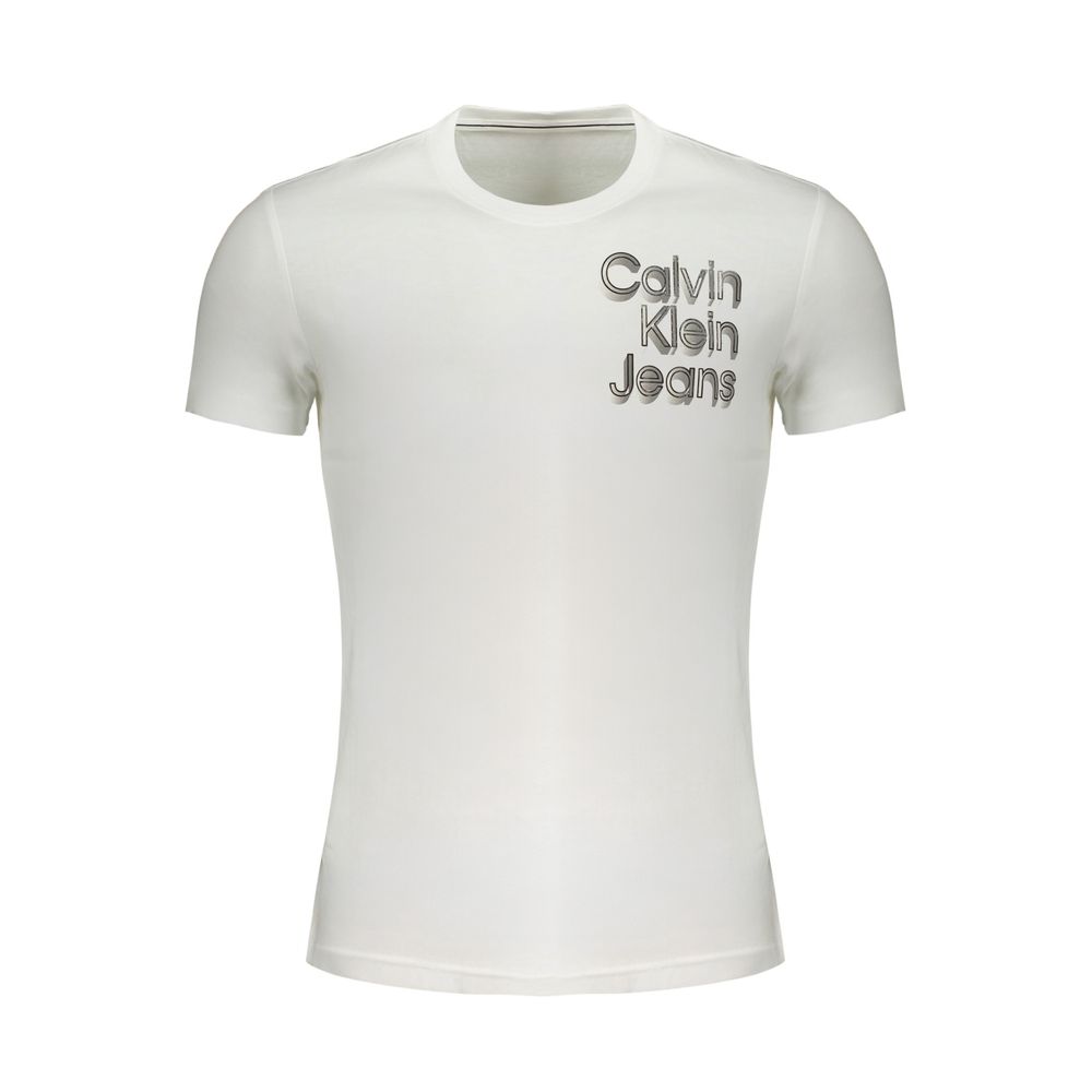 

Белая хлопковая футболка Calvin Klein