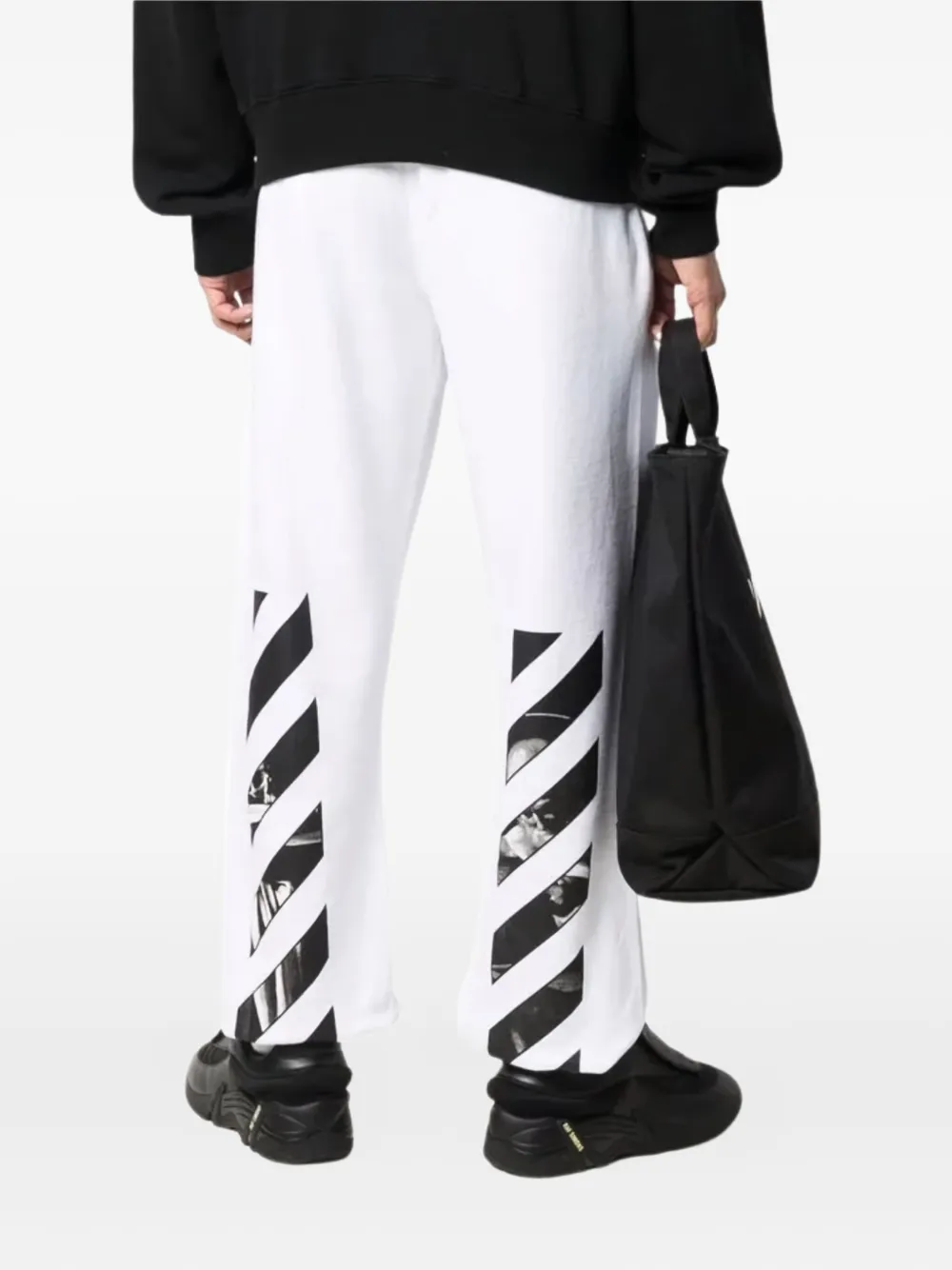 Спортивные брюки с диагональной полосой Helvetica OFF-WHITE, белый — фото 3