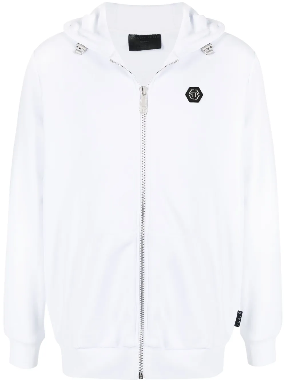 

Худи на молнии с логотипом Skull Philipp Plein, белый