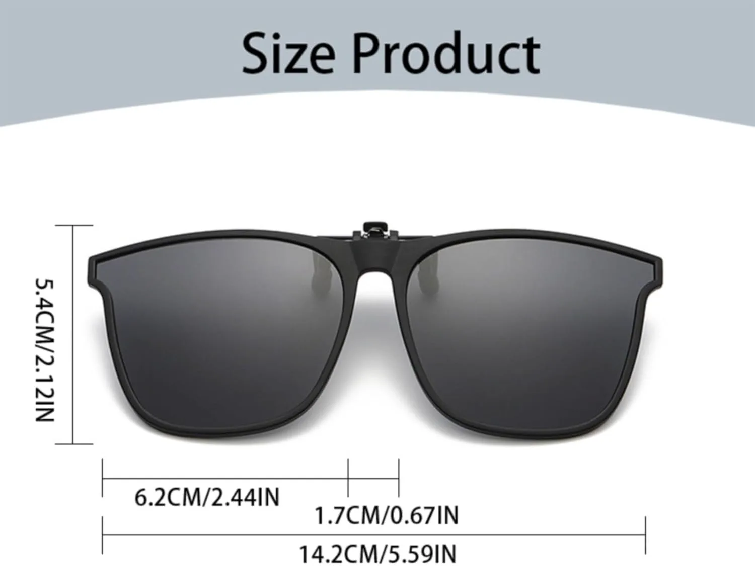 

Большие поляризованные солнцезащитные очки-клипсы, откидные солнцезащитные очки для очков с диоптриями, очки для вождения для женщин и мужчин Generic, Black 1