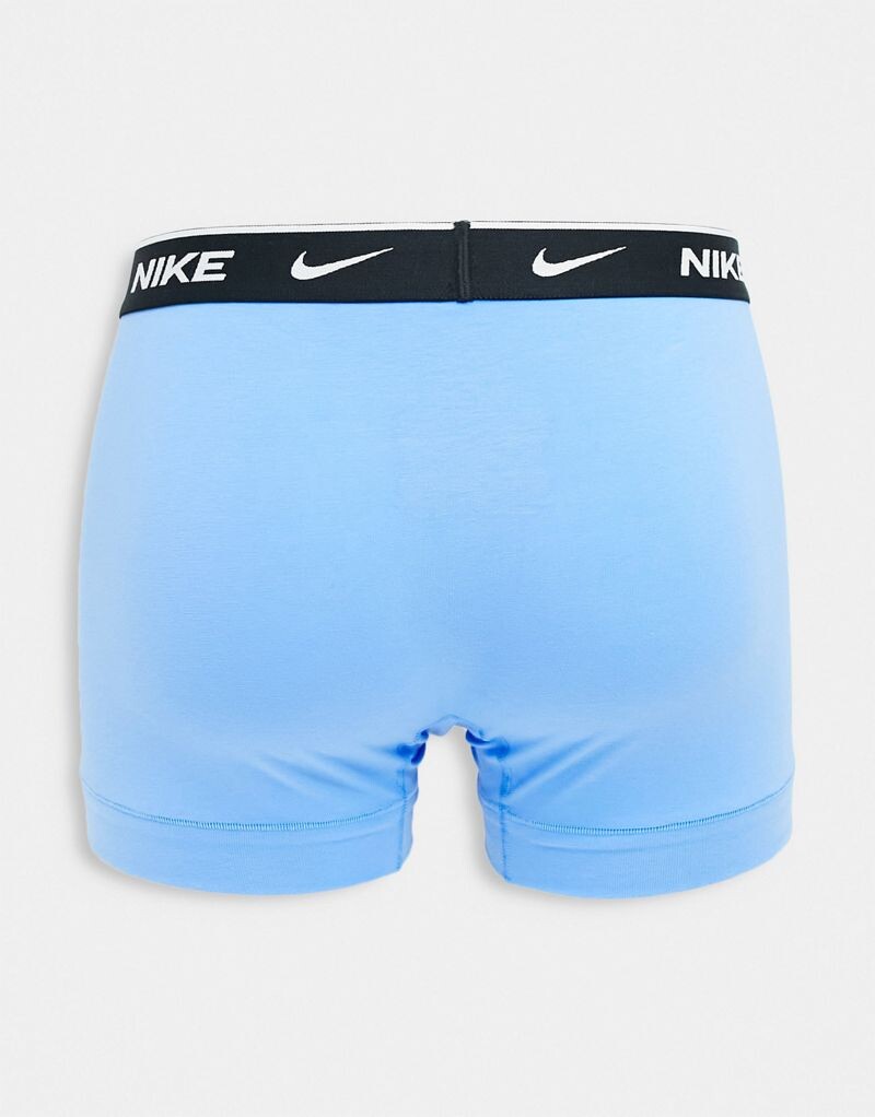 Комплект из 3 трусов-боксеров из эластичного хлопка Nike синего, серого и черного цвета — фото 2