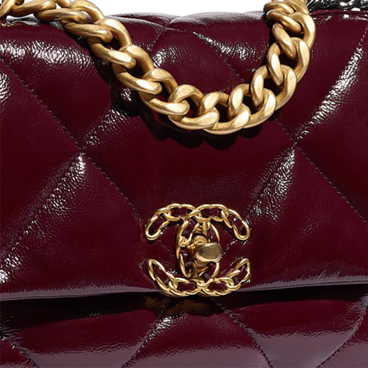 CHANEL Женская бордовая сумка через плечо с цепочкой — фото 4