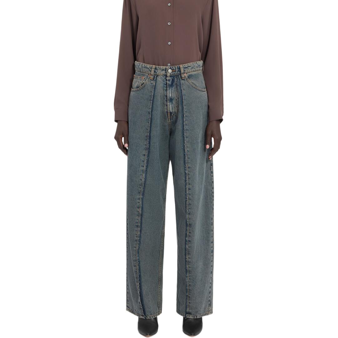 

Джинсы с пятью карманами MM6 Maison Margiela, светло-серый