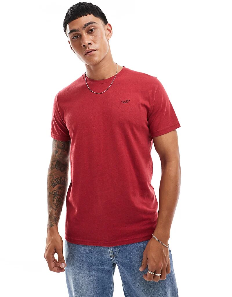

Hollister – Футболка цвета меланж с логотипом бренда