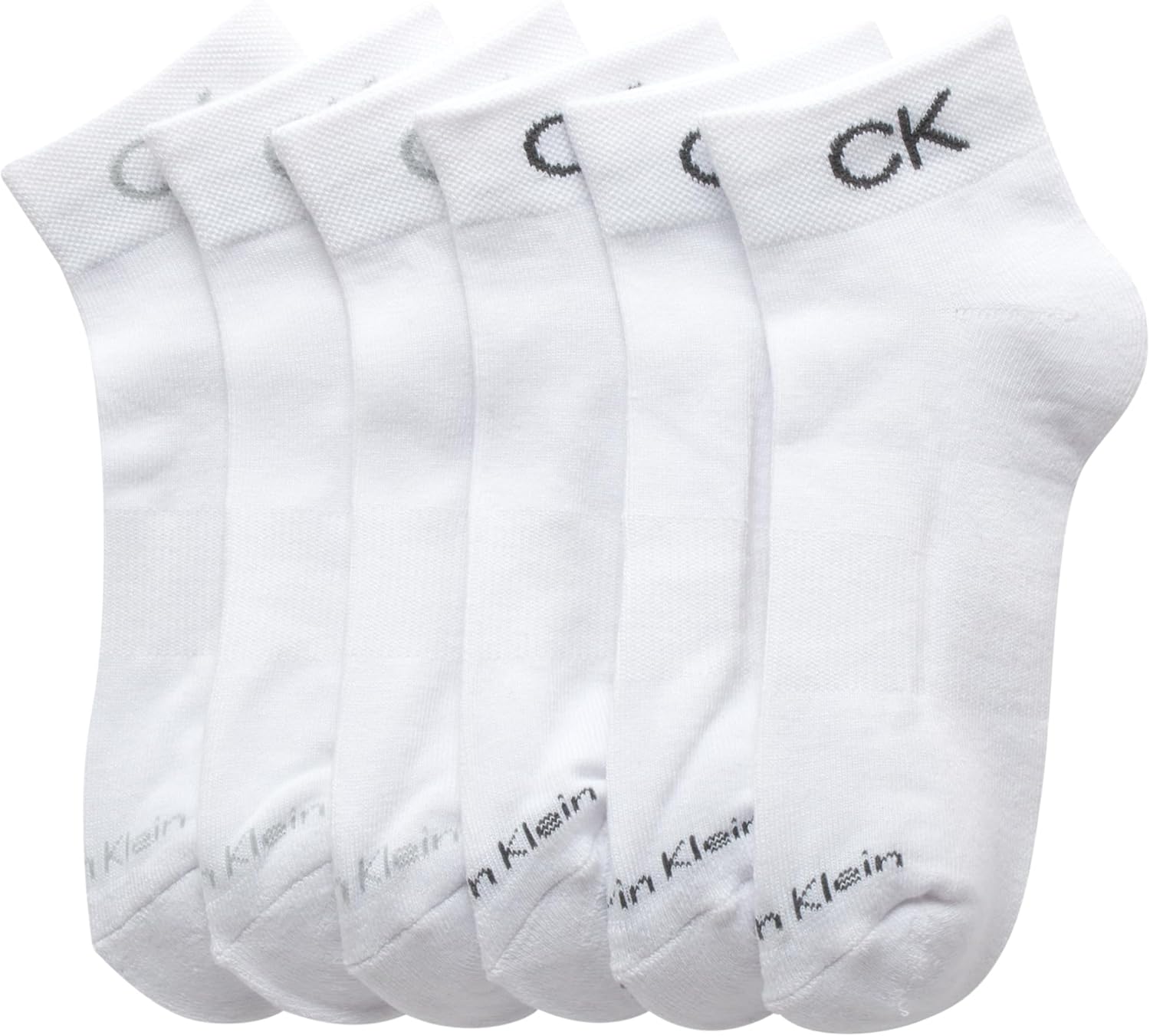 Носки Calvin Klein Boys Quarter Socks - 6 упаковок комфортных эластичных носков с мягкой подкладкой для мальчиков., White — фото 4