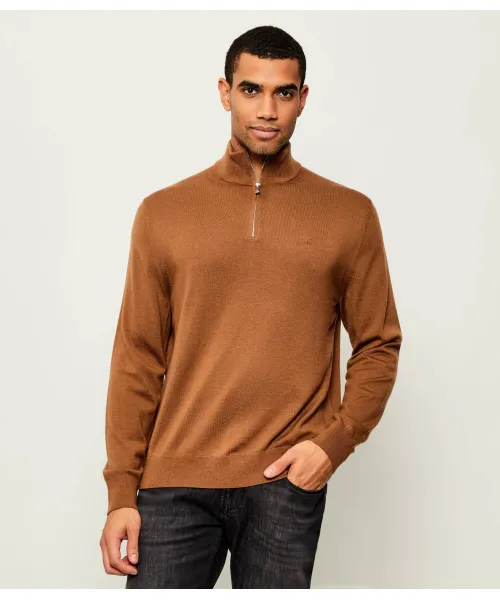 

Шерстяная водолазка Regular fit Calvin Klein, коричневый
