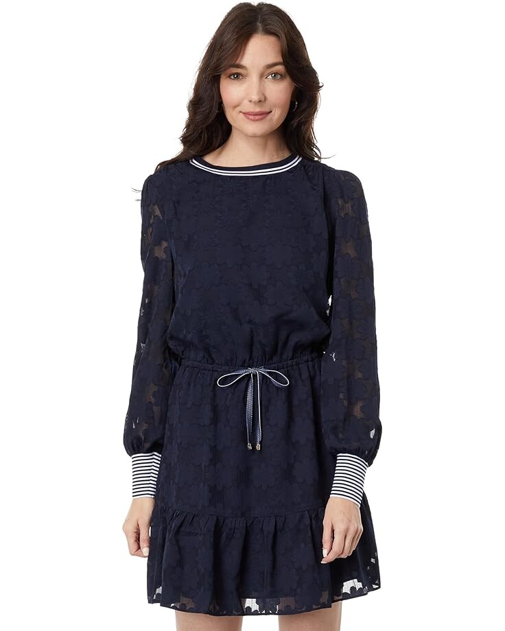 

Платье Tommy Hilfiger Long Sleeve Floral Mini, цвет Sky Captain