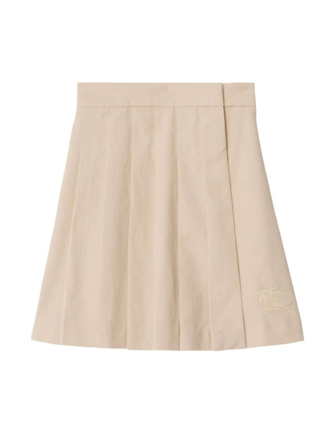 

Burberry Kids юбка из плиссированного хлопка с вышивкой EDK, нейтральный цвет