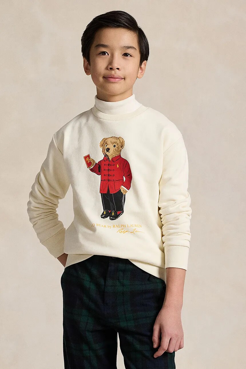

Детская хлопковая толстовка Polo Ralph Lauren, бежевый