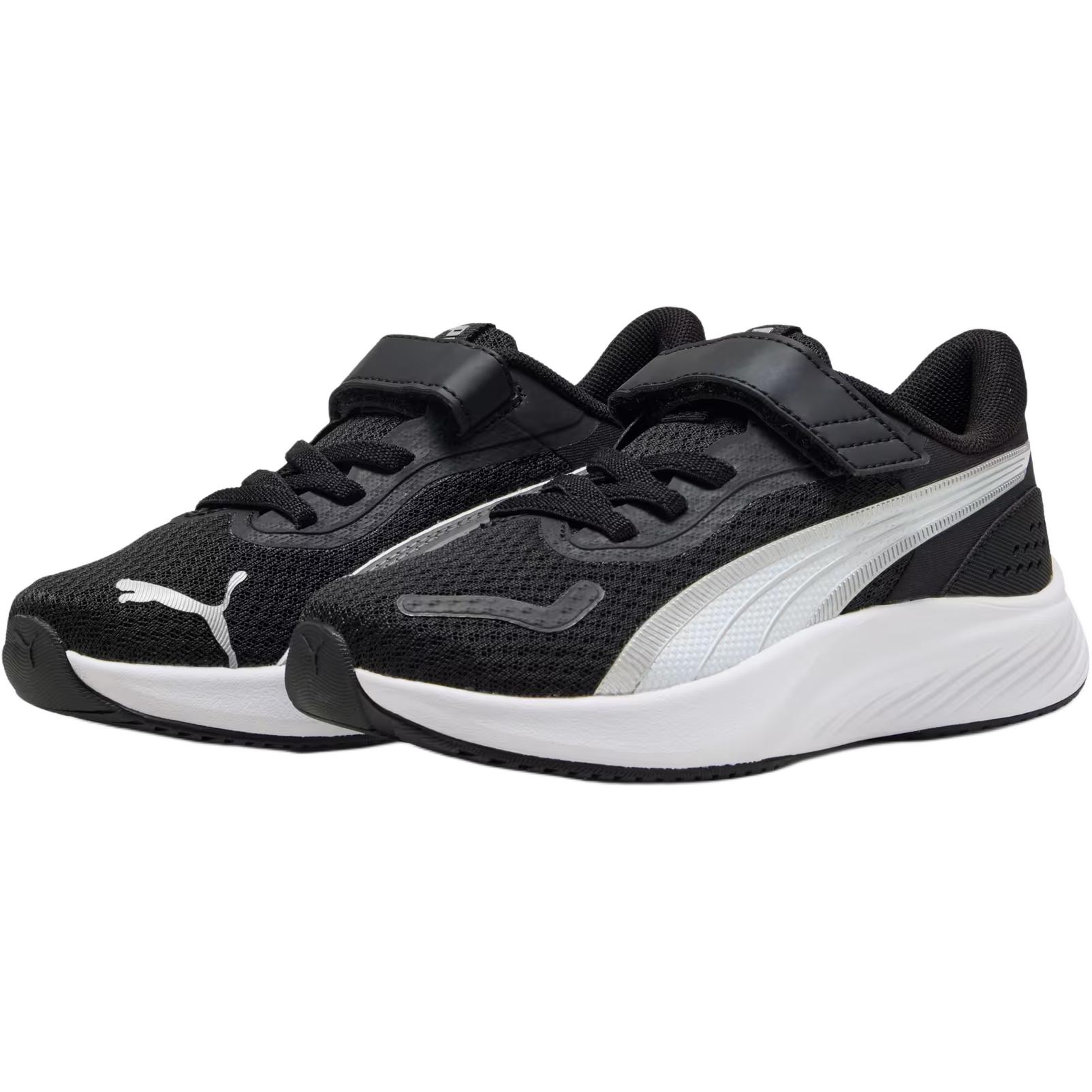 Pounce Lite низкие повседневные кроссовки детские PUMA, черный — фото 4