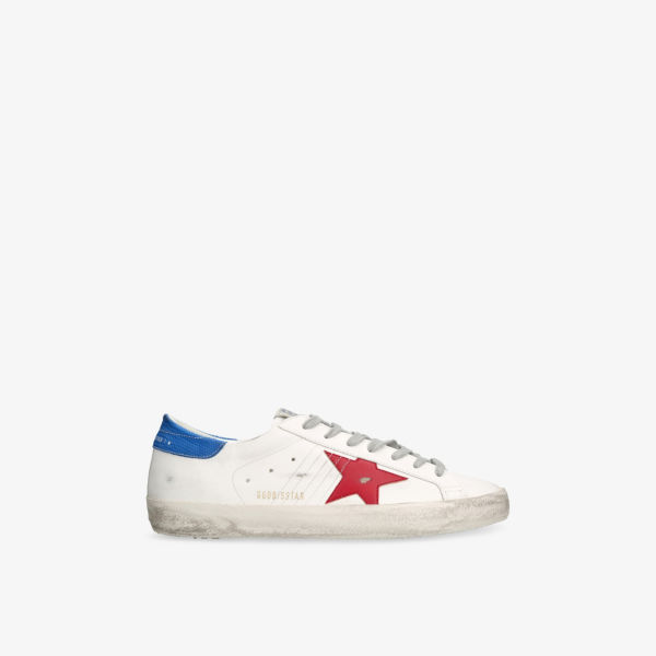 

Кроссовки Golden Goose Superstar из экокожи, белый / красный / синий