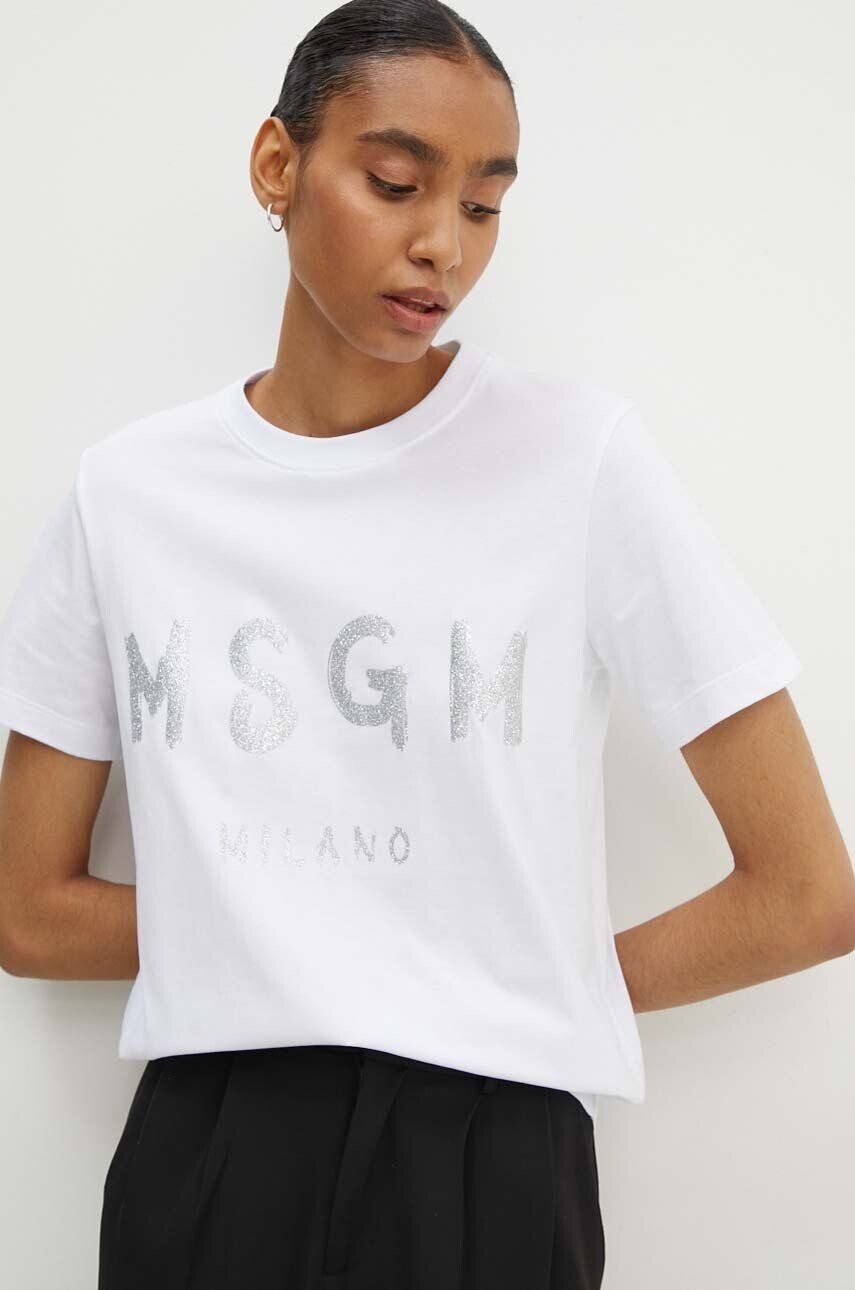 

Футболка MSGM из хлопка, белый