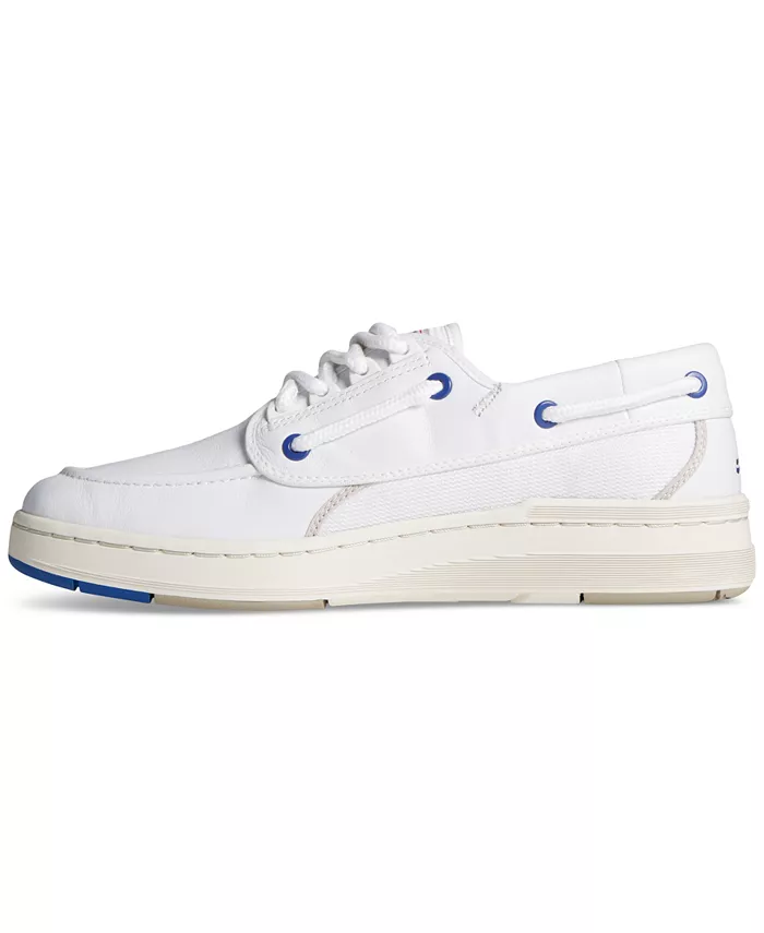 Мужские кожаные лодочные туфли US12 Boat Sperry, белый — фото 2