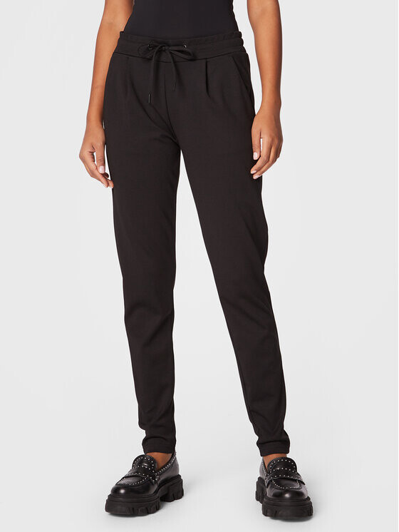 

Брюки из ткани regular fit Ichi, черный