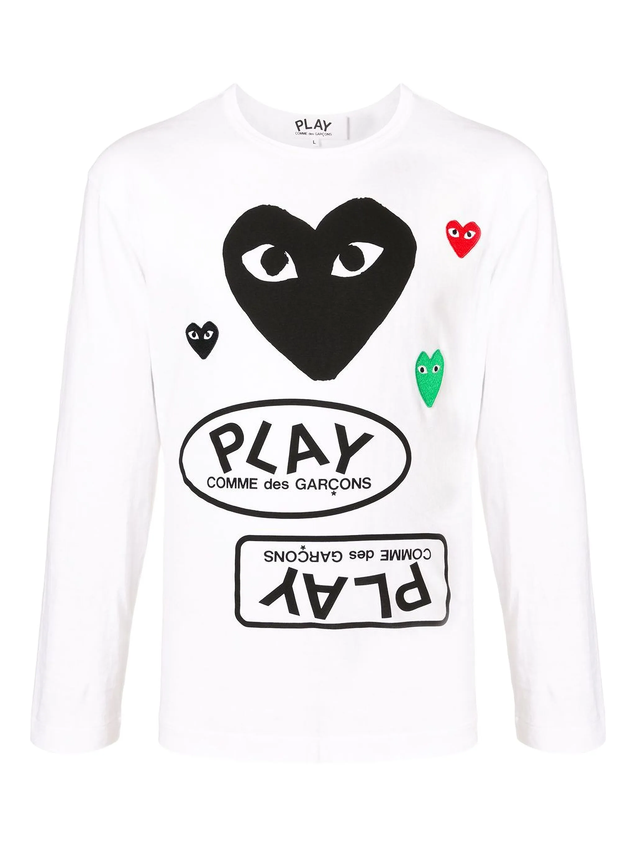 

Лонгслив с логотипом в виде сердца Comme Des Garçons Play, белый