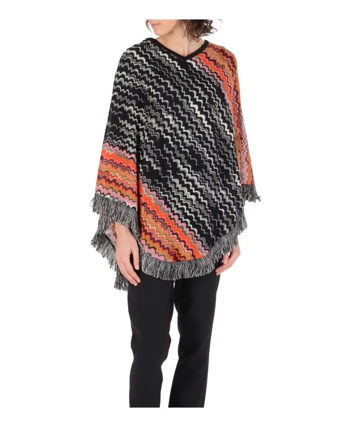 

Пончо из смесовой шерсти Missoni, мультиколор