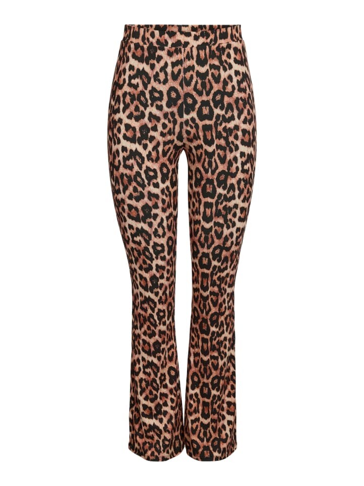 

Леггинсы Noisy may Leoprint hohe Taille ausgestellte Beinform, коричневый