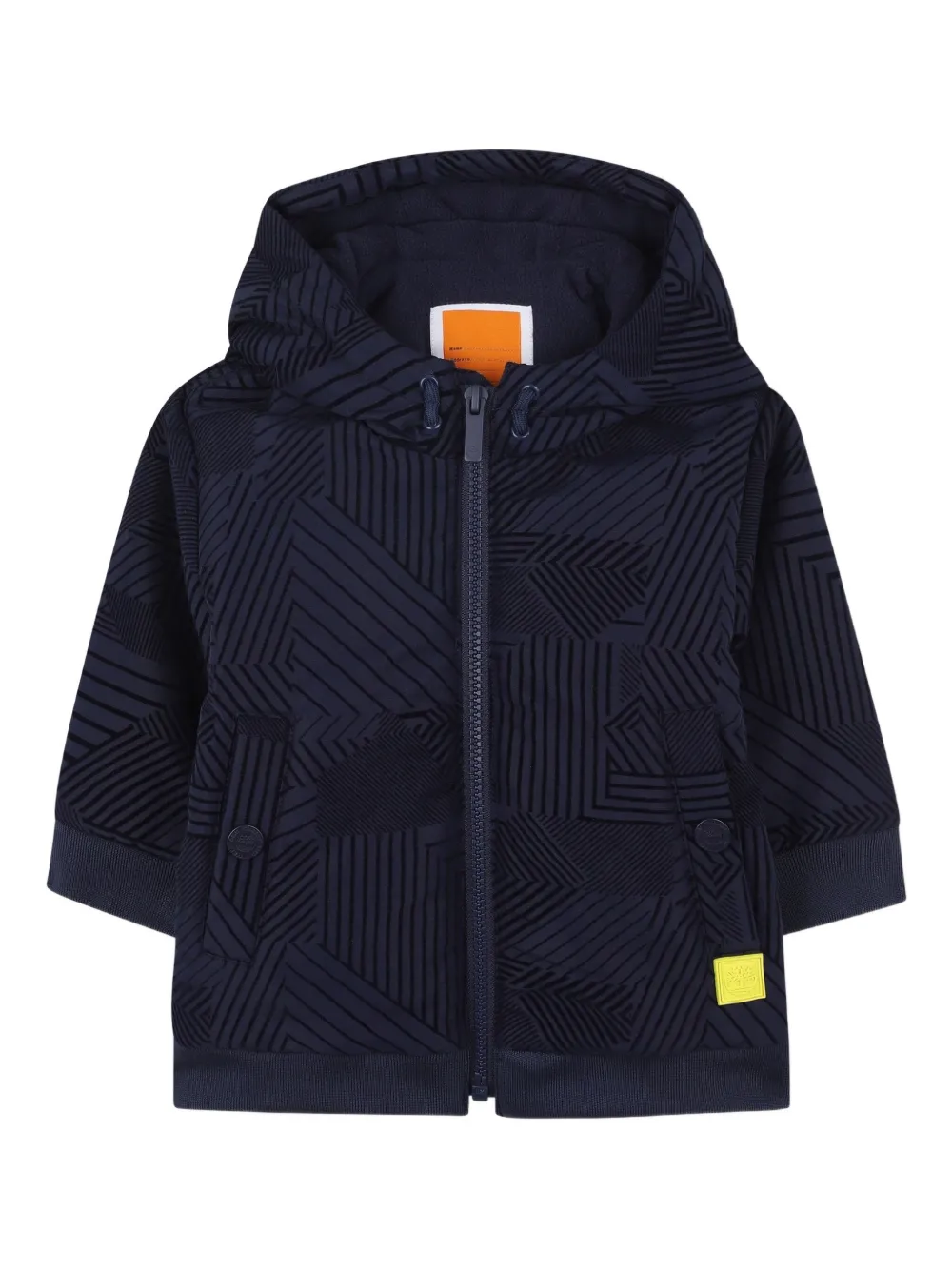 

Утепленная куртка с капюшоном и геометрическим узором Timberland Kids, синий