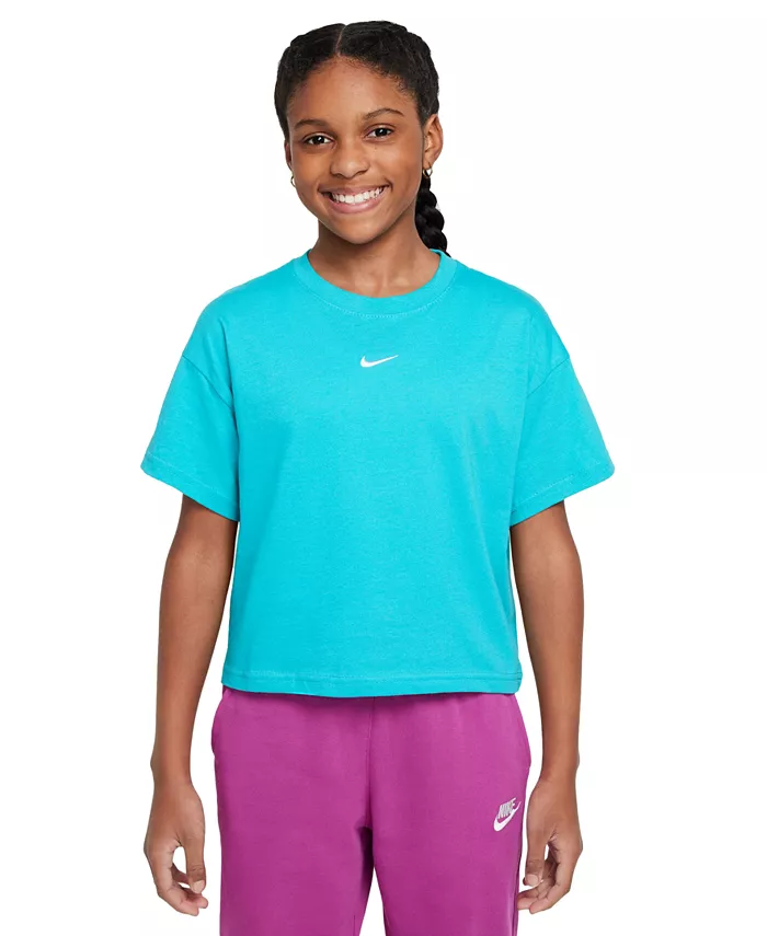 

Футболка с логотипом Swoosh для больших девочек Nike, зеленый