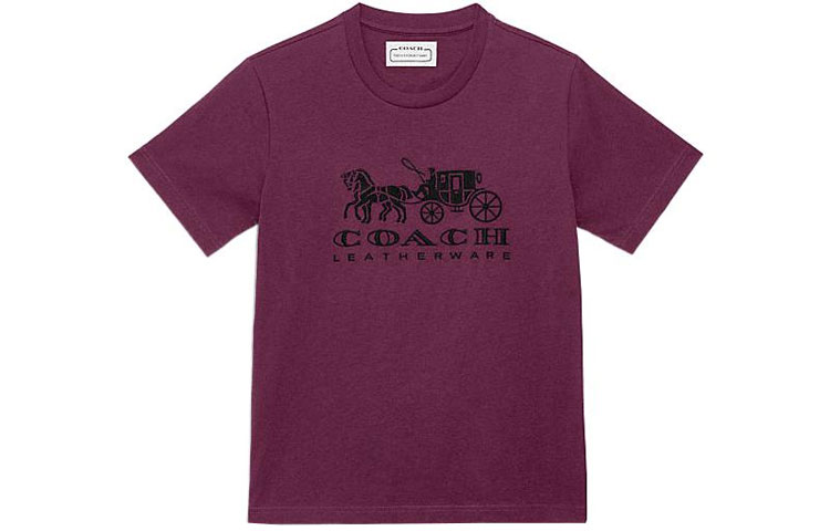

Футболка женская, темно-ягодная COACH, Deep Berry