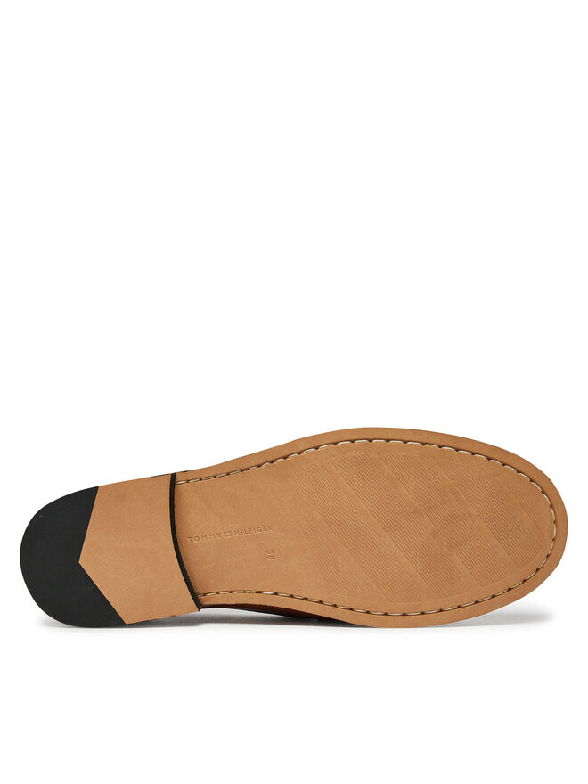 Мокасины Tommy Hilfiger Soft Leather Horsebit Loafer FW0FW08414, оранжевый — фото 4