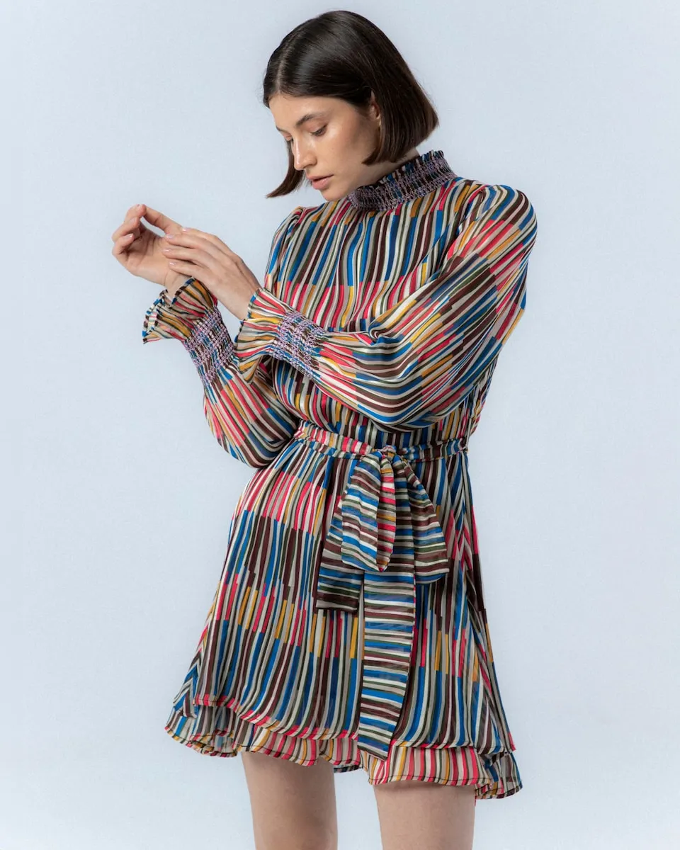 

Платье мини Martina в полоску с принтом Niza, цвет Multicolor