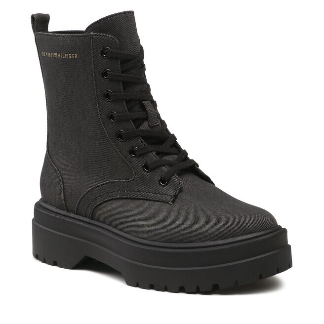Ботинки Tommy Hilfiger FeminineEssential Canvas, черный