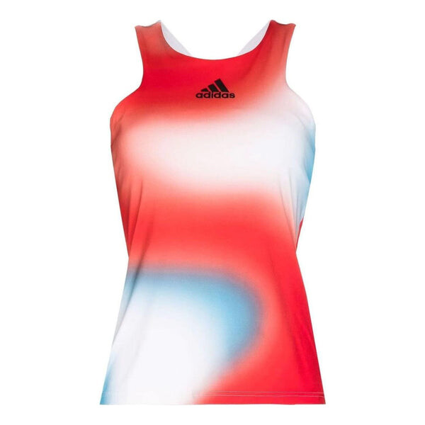 

Топ melbourne tennis print y майка Adidas, красный