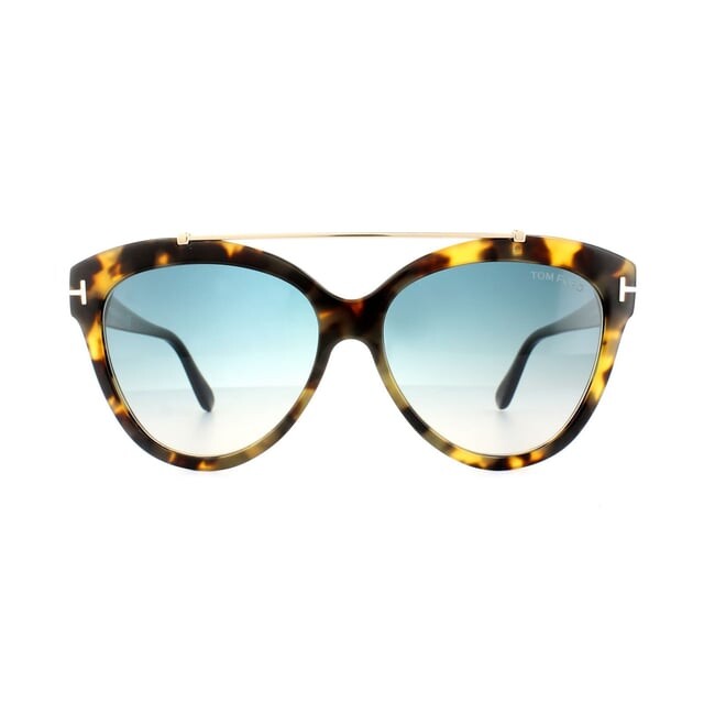 

Солнцезащитные очки 0518 livia 56w гавана синие с градиентом Tom Ford, коричневый