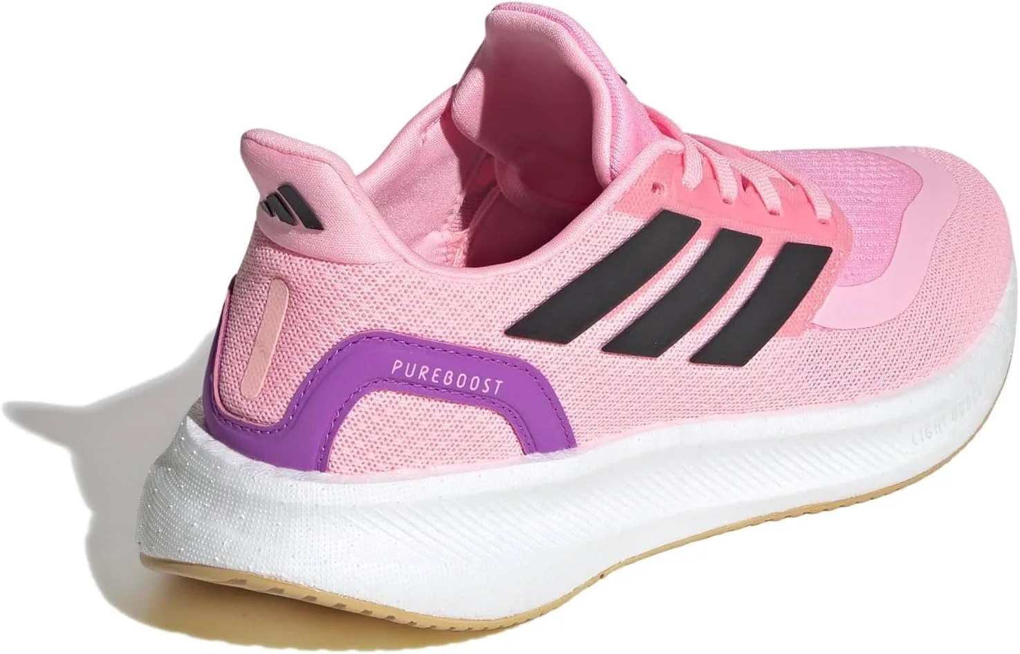 Adidas Детские кроссовки для бега Pureboost Light унисекс, розовый/черный — фото 2