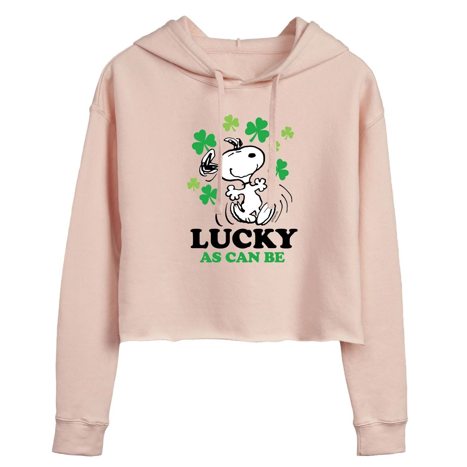 

Укороченная толстовка с капюшоном для юниоров Peanuts Snoopy "Lucky As Can Be" Licensed Character