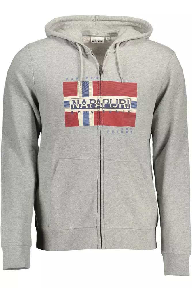 

Серый хлопковый мужской свитер Napapijri
