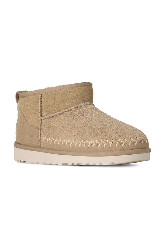 Угги утепленные UGG Classic Ultra Mini Biarritz, бежевый — фото 2