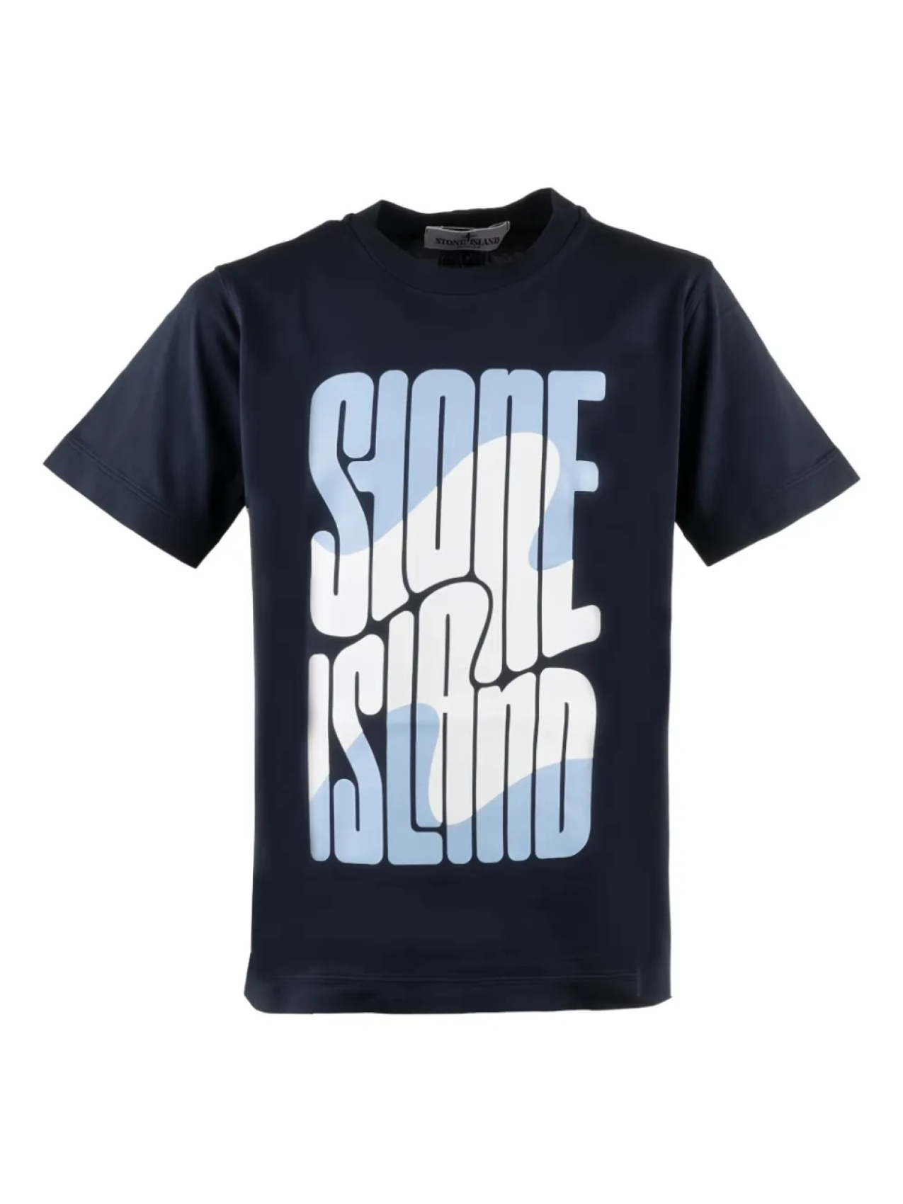 

Футболка с логотипом Stone Island Junior, синий
