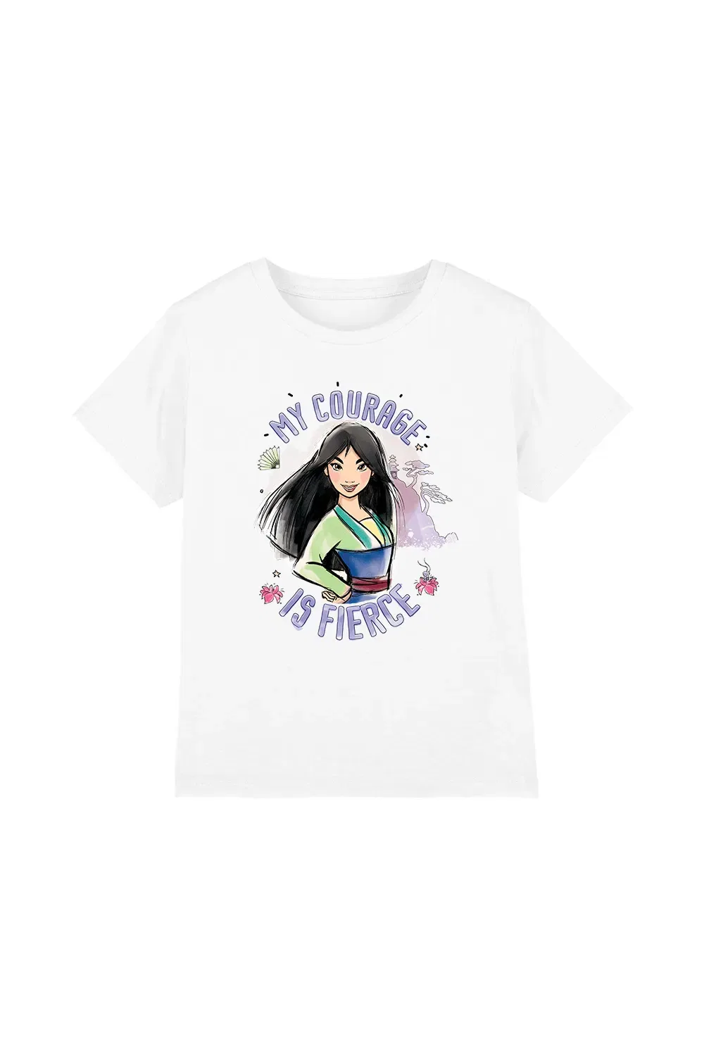 Футболка Mulan My Courage Is Fierce Disney, белый