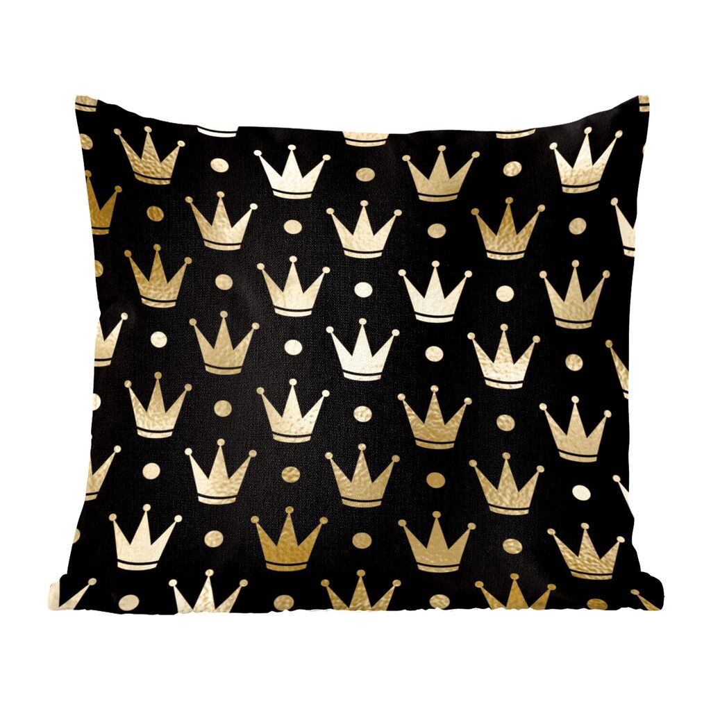 

Декоративная подушка MuchoWow Диванная подушка Декоративная подушка для гостиной 45 x 45 см Узор - Корона - Золото - Чехлы на подушки - Декоративные чехлы на подушки - Декоративные чехлы на подушки